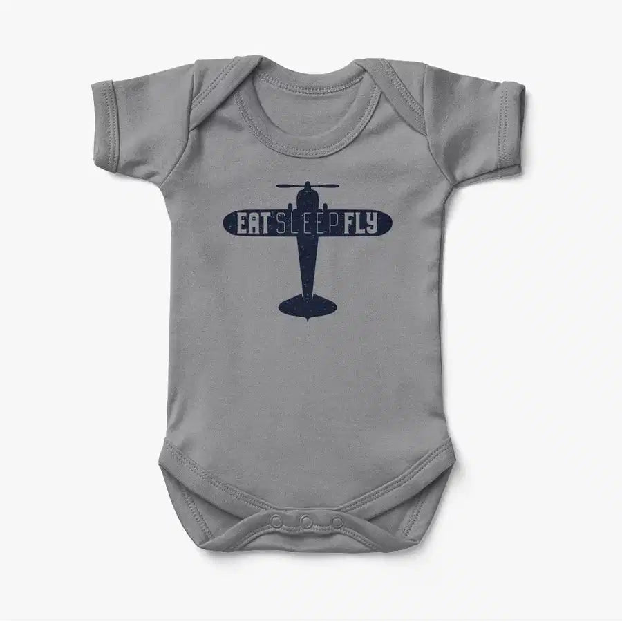 Eat Sleep Fly & Propeller Baby Bodysuit - view 7