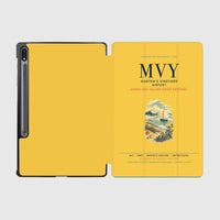 Thumbnail for Martha's Vineyard Airport (MVY) design on yellow samsung tablet tablet case
