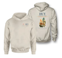 Thumbnail for Humberside Airport (HUY) design on khaki double-side hoodie