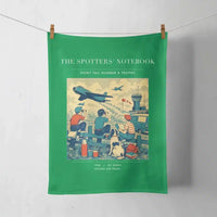 Thumbnail for VINTAGE G4384 - The Spotters' Notebook - Designed Towels design on green