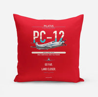 Thumbnail for Pilatus PC-12 PRO design on red pillow