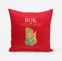 Thumbnail for Brunswick Golden Isles Airport (BQK) design on red pillow