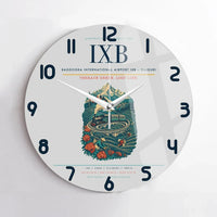 Thumbnail for Bagdogra International Airport (IXB) design on light gray no frame wall clock