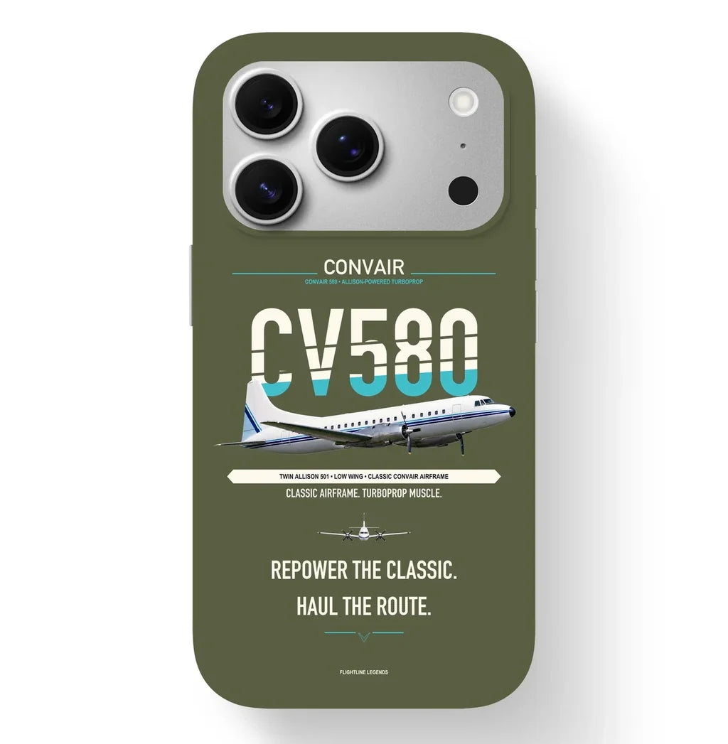 Convair 580 Case design on green army iphone case