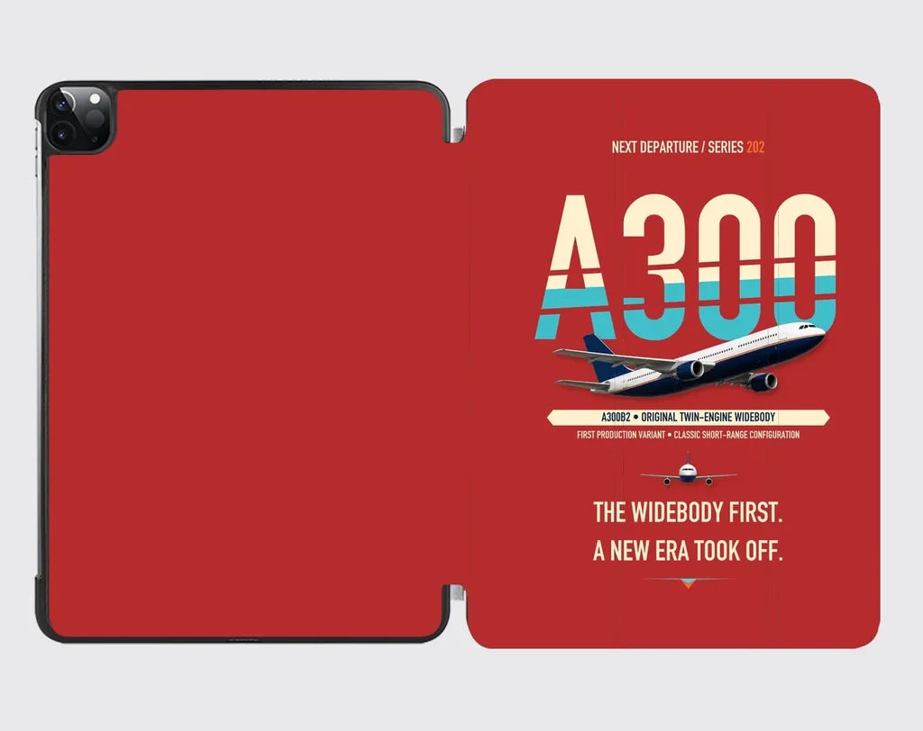 Airbus A300B2 design on red ipad tablet case