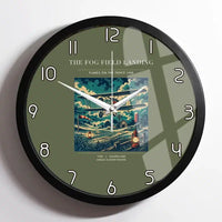 Thumbnail for VINTAGE G4150 - The Fog Field Landing - Designed Wall Clocks design on greenarmy framed