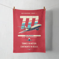 Thumbnail for Boeing 777F design on red towel
