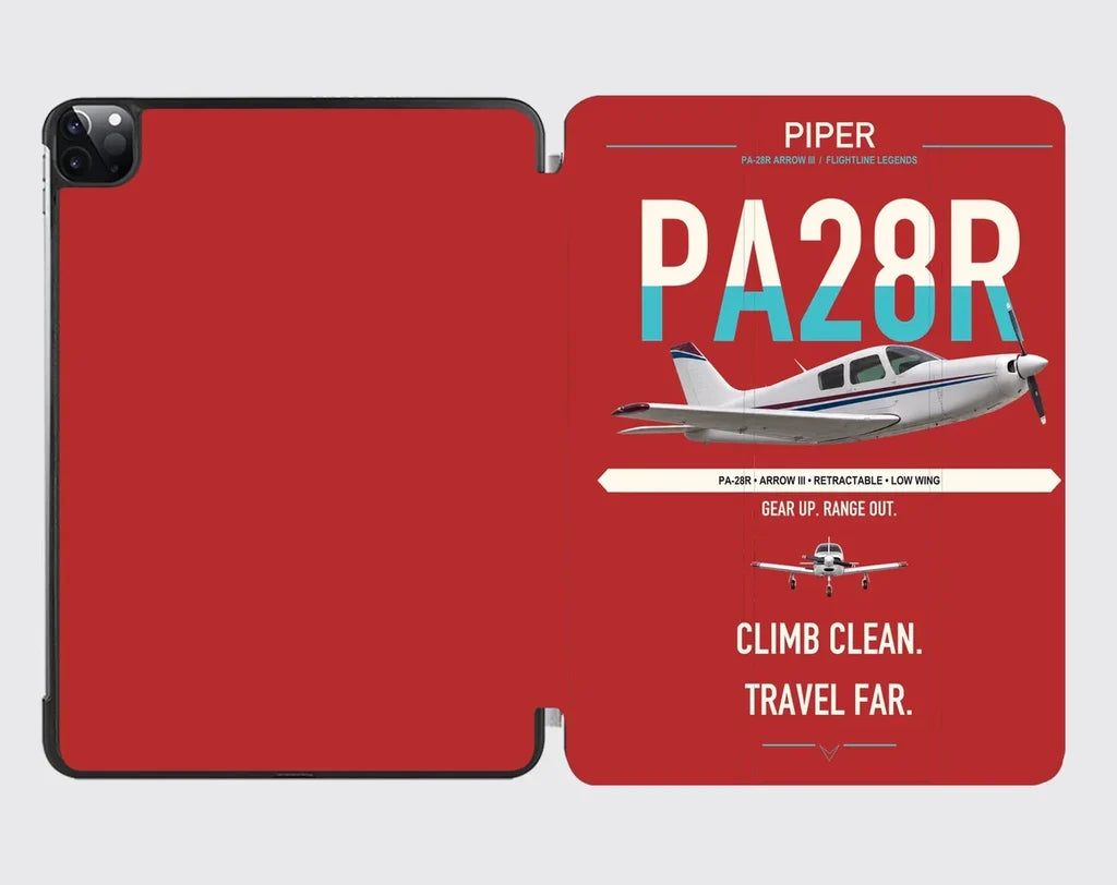 Piper PA-28R Arrow III design on red ipad tablet case