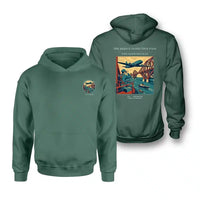 Thumbnail for VINTAGE G4482 - The Bridge Inspection Pass - Double-Side Hoodie design on green double side