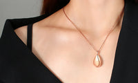 Thumbnail for Your Custom Design & Image & Logo & Text Design Can open droplet shaped pendant