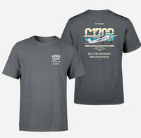 Thumbnail for Cessna 170B design on gray t-shirt, double-side print