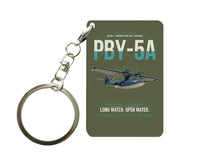 Thumbnail for PBY-5A Catalina design on green army designed key chain, double-side print