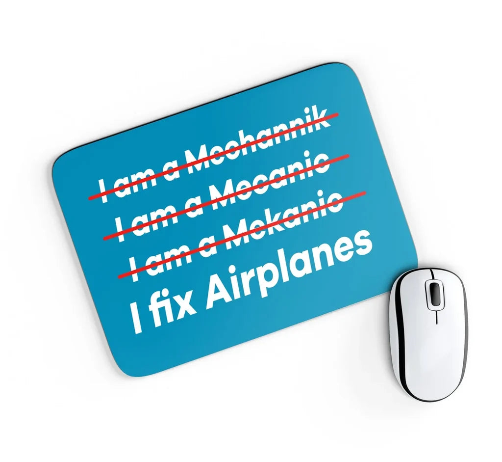 I Fix Airplanes Mouse Pad - view 7