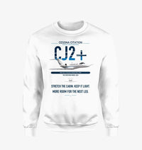 Thumbnail for Cessna Citation CJ2+ design on white sweatshirt