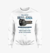 Thumbnail for RB211-535E4 design on white sweatshirt