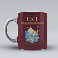 Thumbnail for Prakash Narayan International Airport PAT Mug design on dark red jay