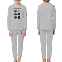 Thumbnail for Pilot's 6 Pack children pajamas - Light Gray
