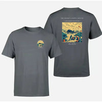 Thumbnail for VINTAGE G4517 - The Desert Landing Ground - Double-Side T-Shirt design on gray double side t shirt
