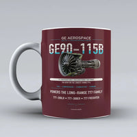 Thumbnail for Mug design on dark red ge90 115b