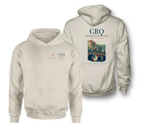 Thumbnail for Groningen Airport Eelde (GRQ) design on khaki double-side hoodie