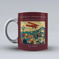 Thumbnail for VINTAGE G4476 - The Seawall Promenade Pass - Ceramic Mug design on darkred