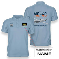 Thumbnail for MQ-4C Triton IFC-4 design on light blue+name double-side polo t-shirt, double-side print