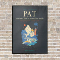 Thumbnail for Jay Prakash Narayan International Airport PAT vertical canvas print - framed - gray background