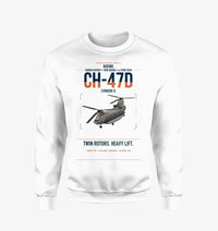 Thumbnail for Boeing CH-47D design on white sweatshirt
