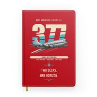 Thumbnail for Boeing 377 Stratocruiser design on red notebook