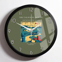 Thumbnail for VINTAGE G4178 - The Tailwheel School - Designed Wall Clocks design on greenarmy framed