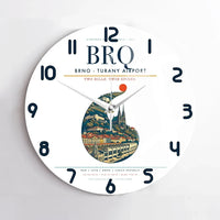 Thumbnail for Brno - Turany Airport BRQ Wall-Clock No-Frame - White