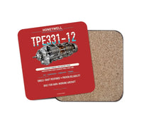 Thumbnail for TPE331-12 design on red 1 piece coaster