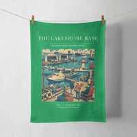 Thumbnail for VINTAGE G4071 - The Lakeshore Base - Designed Towels design on green
