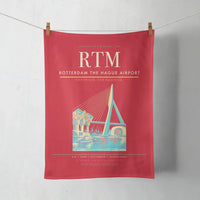 Thumbnail for Rotterdam The Hague Airport (RTM) design on red towel