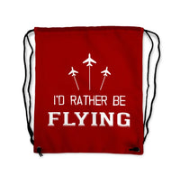 Thumbnail for I'd Rather Be Flying Drawstring Bag - view 7