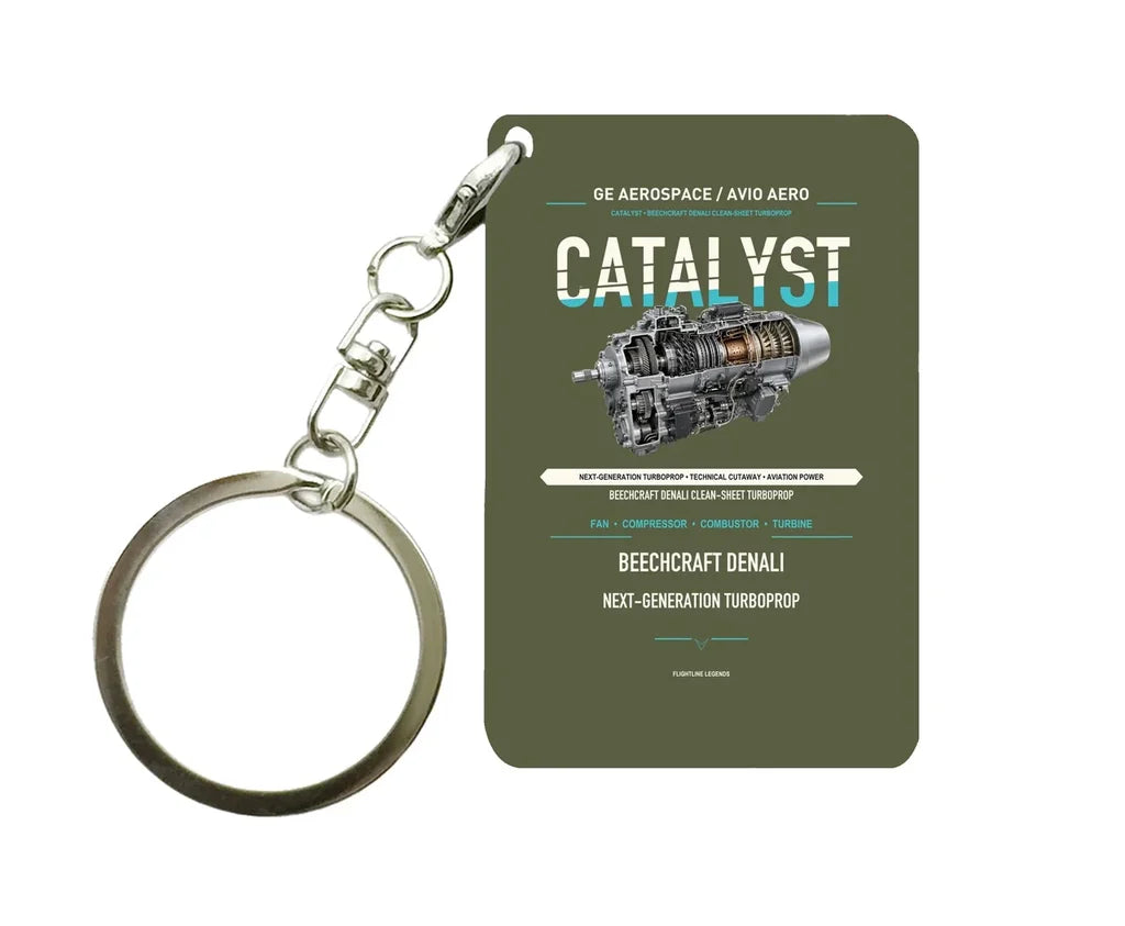 CATALYST Key Chain design on green army key chain