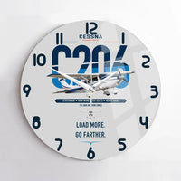 Thumbnail for Cessna 206 Stationair design on light gray no frame wall clock
