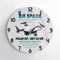 Thumbnail for DJI Spark design on light gray no frame wall clock