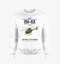 Thumbnail for Hughes OH-6A Cayuse design on white sweatshirt