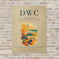 Thumbnail for Al Maktoum International Airport DWC vertical canvas print - no frame - beige background