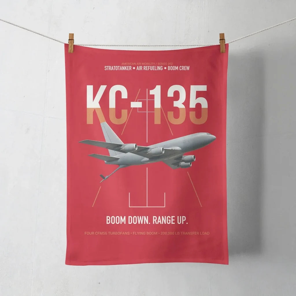 KC-135 STRATOTANKER design on red towel