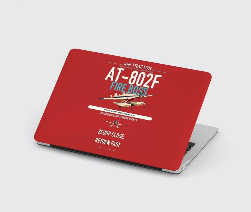Air Tractor AT-802F Fire Boss design on red MacBook case