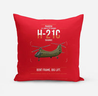 Thumbnail for Piasecki H-21C Shawnee design on red pillow