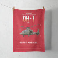 Thumbnail for Kawasaki OH-1 design on red towel