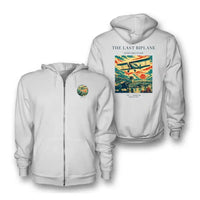 Thumbnail for VINTAGE G4054 - The Last Biplane - Premium Zipped Hoodie design on white