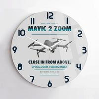 Thumbnail for DJI Mavic 2 Zoom design on light gray no frame wall clock