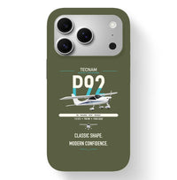 Thumbnail for Tecnam P92 Echo MkII design on green army magsafe iphone case, for iPhone 17 Pro
