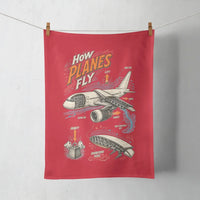 Thumbnail for How Planes Fly V2 design on red towel