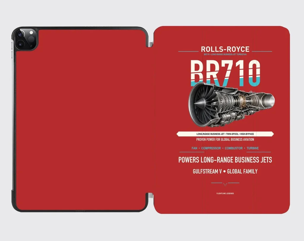 BR710 design on red ipad tablet case