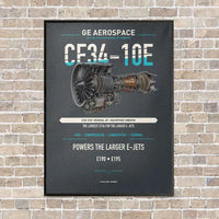 Thumbnail for CF34-10E vertical canvas print - framed - gray background